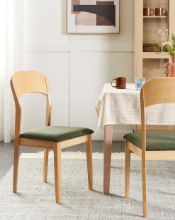 Set di 2 sedie da pranzo ALVIN Legno Marrone chiaro