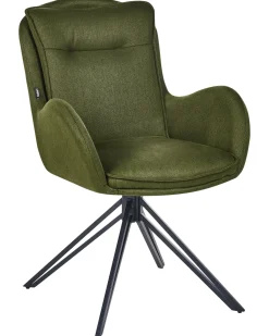 Set di 2 sedie da pranzo AVELAR Tessuto Verde scuro