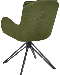 Set di 2 sedie da pranzo AVELAR Tessuto Verde scuro