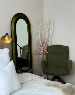 Set di 2 sedie da pranzo AVELAR Tessuto Verde scuro
