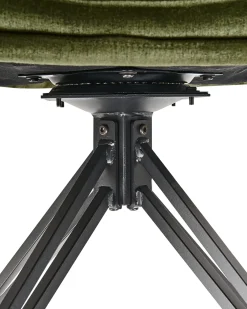 Set di 2 sedie da pranzo AVELAR Tessuto Verde scuro