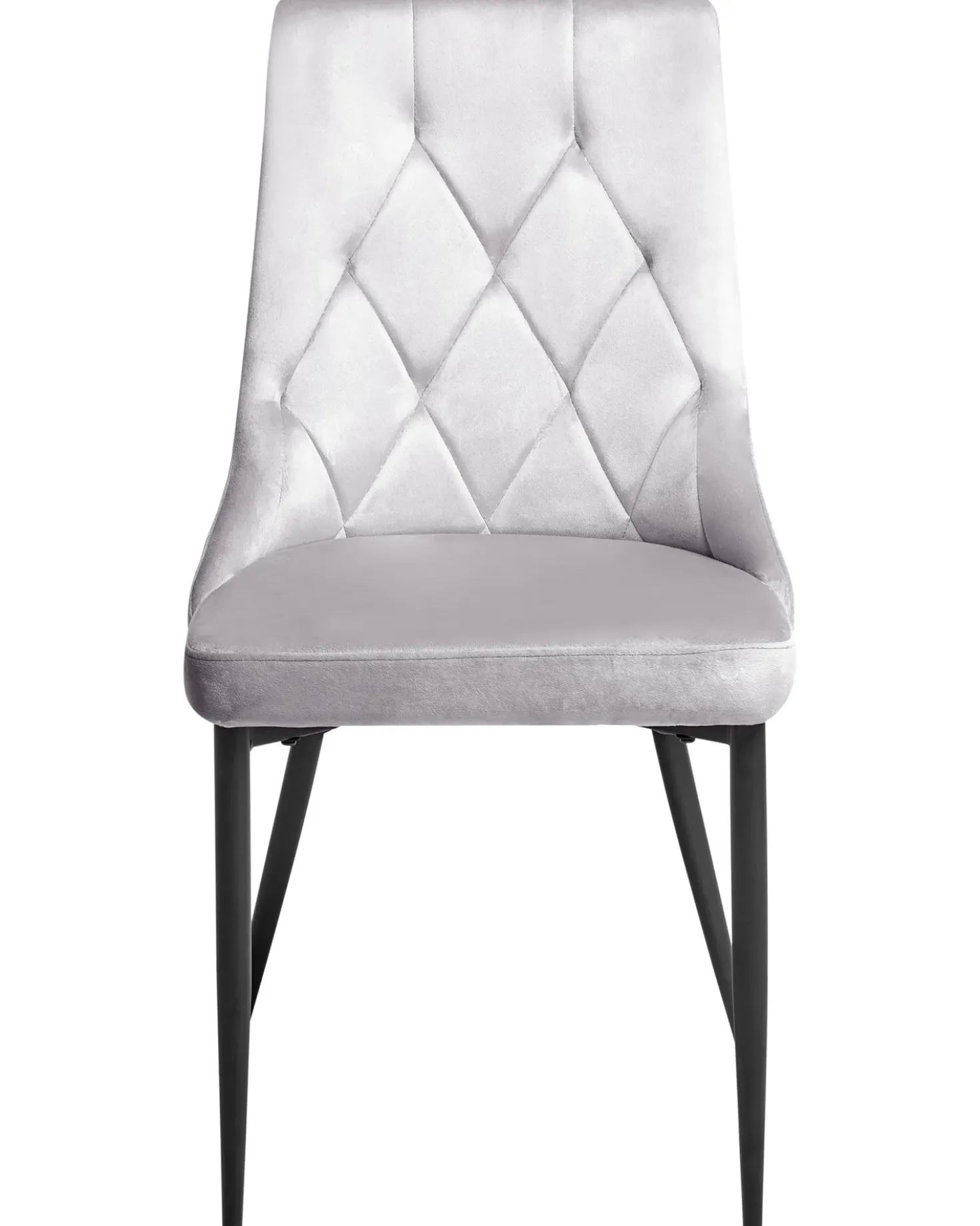 Set di 2 sedie da pranzo AVENIR Velluto Grigio chiaro