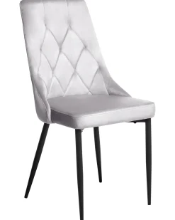 Set di 2 sedie da pranzo AVENIR Velluto Grigio chiaro