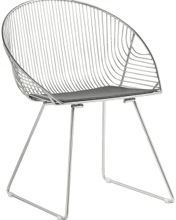 Set di 2 sedie da pranzo AURORA Metallo Argento