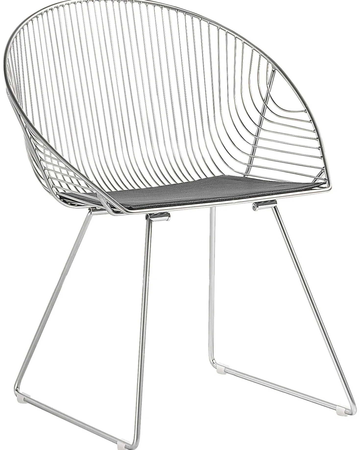 Set di 2 sedie da pranzo AURORA Metallo Argento