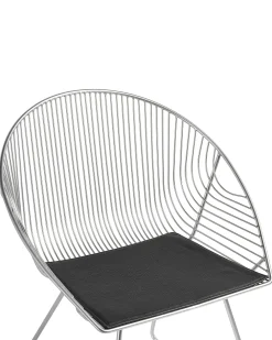 Set di 2 sedie da pranzo AURORA Metallo Argento