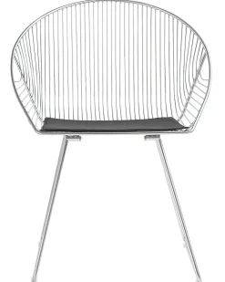 Set di 2 sedie da pranzo AURORA Metallo Argento