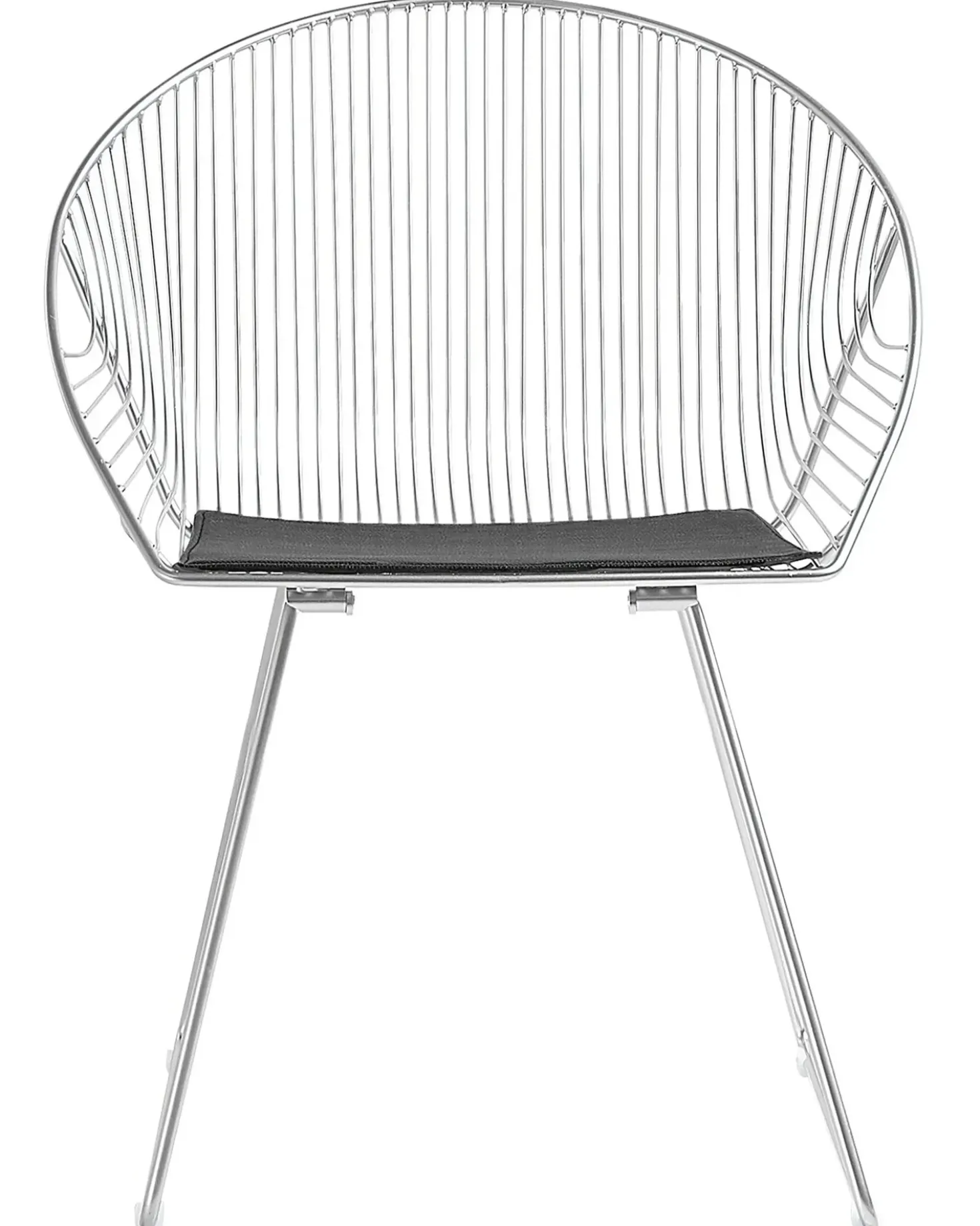Set di 2 sedie da pranzo AURORA Metallo Argento