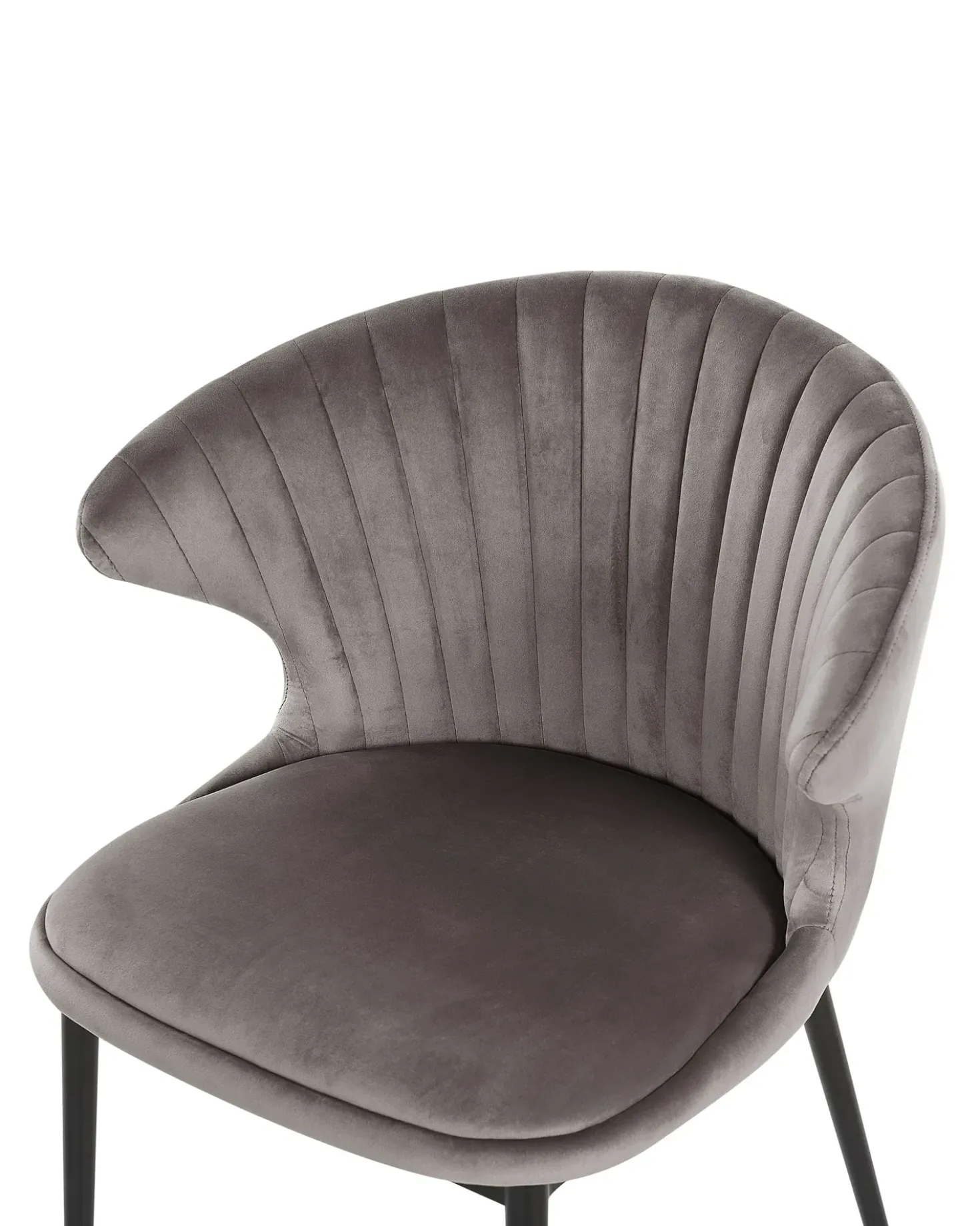 Set di 2 sedie da pranzo AUGUSTA Velluto Grigio
