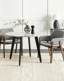 Set di 2 sedie da pranzo ALBION Tessuto Grigio