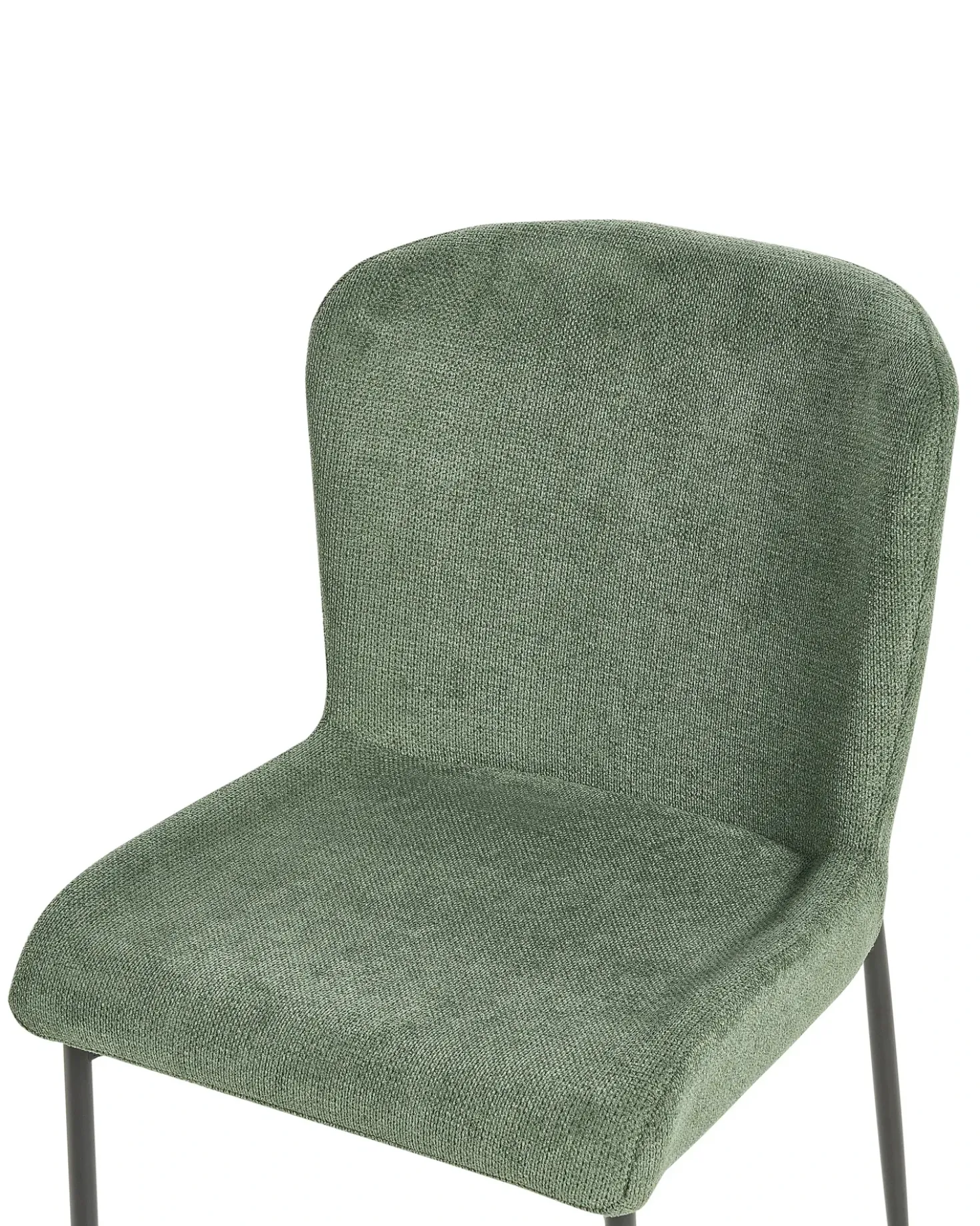 Set di 2 sedie da pranzo ADA Tessuto Verde scuro