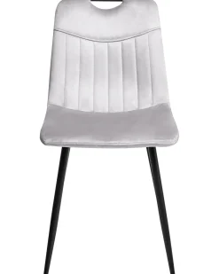 Set di 4 sedie da pranzo ARGYLE Velluto Grigio chiaro