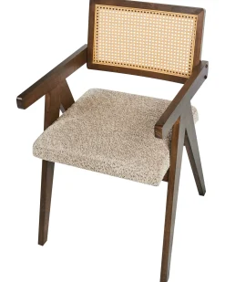 Set di 2 sedie da pranzo AVA Legno Marrone/Tortora