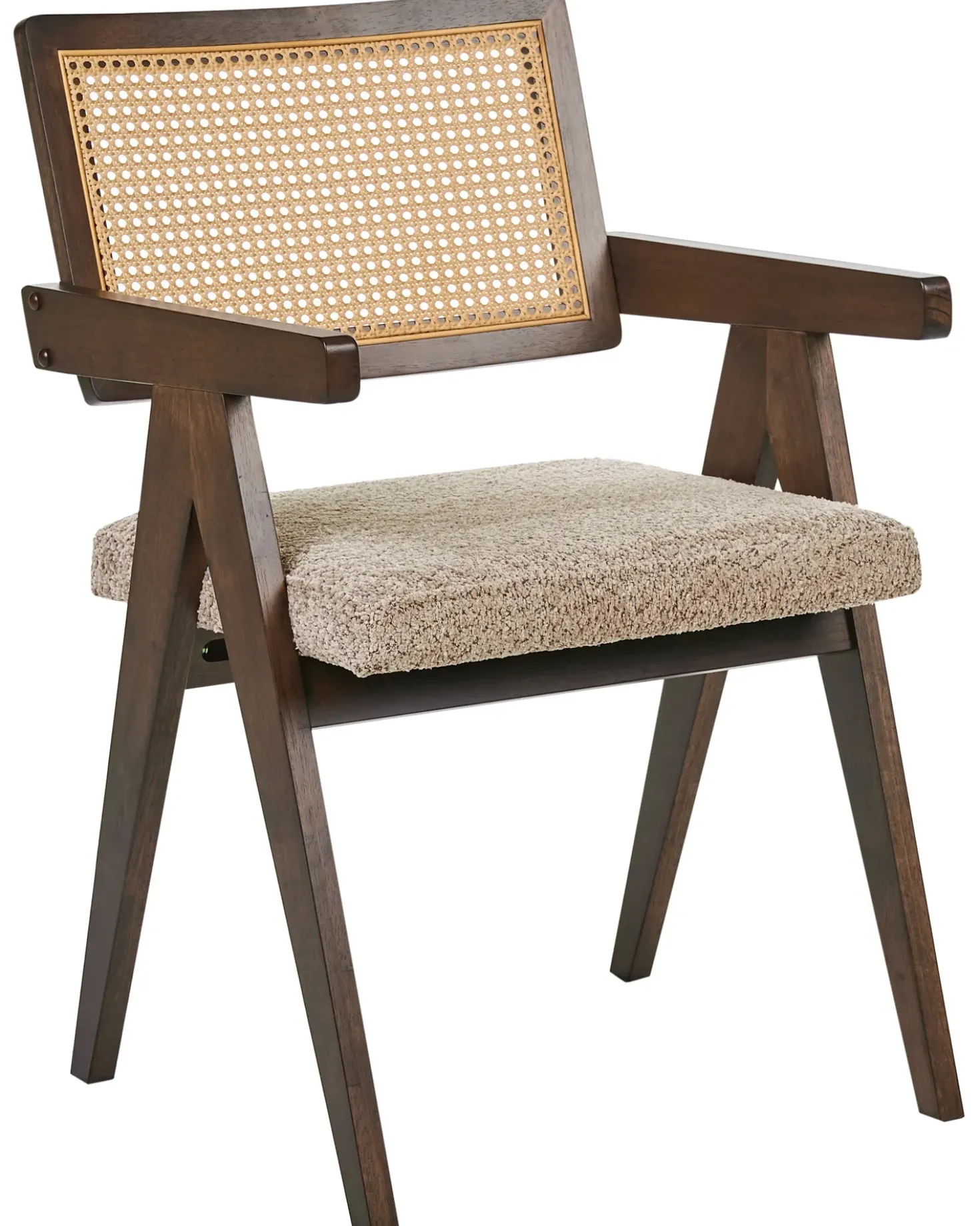 Set di 2 sedie da pranzo AVA Legno Marrone/Tortora