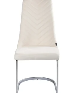 Set di 2 sedie da pranzo ALTOONA Velluto Bianco sporco