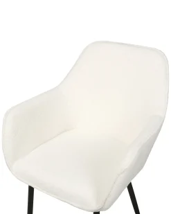 Set di 2 sedie da pranzo ALDEN II Bouclé Bianco