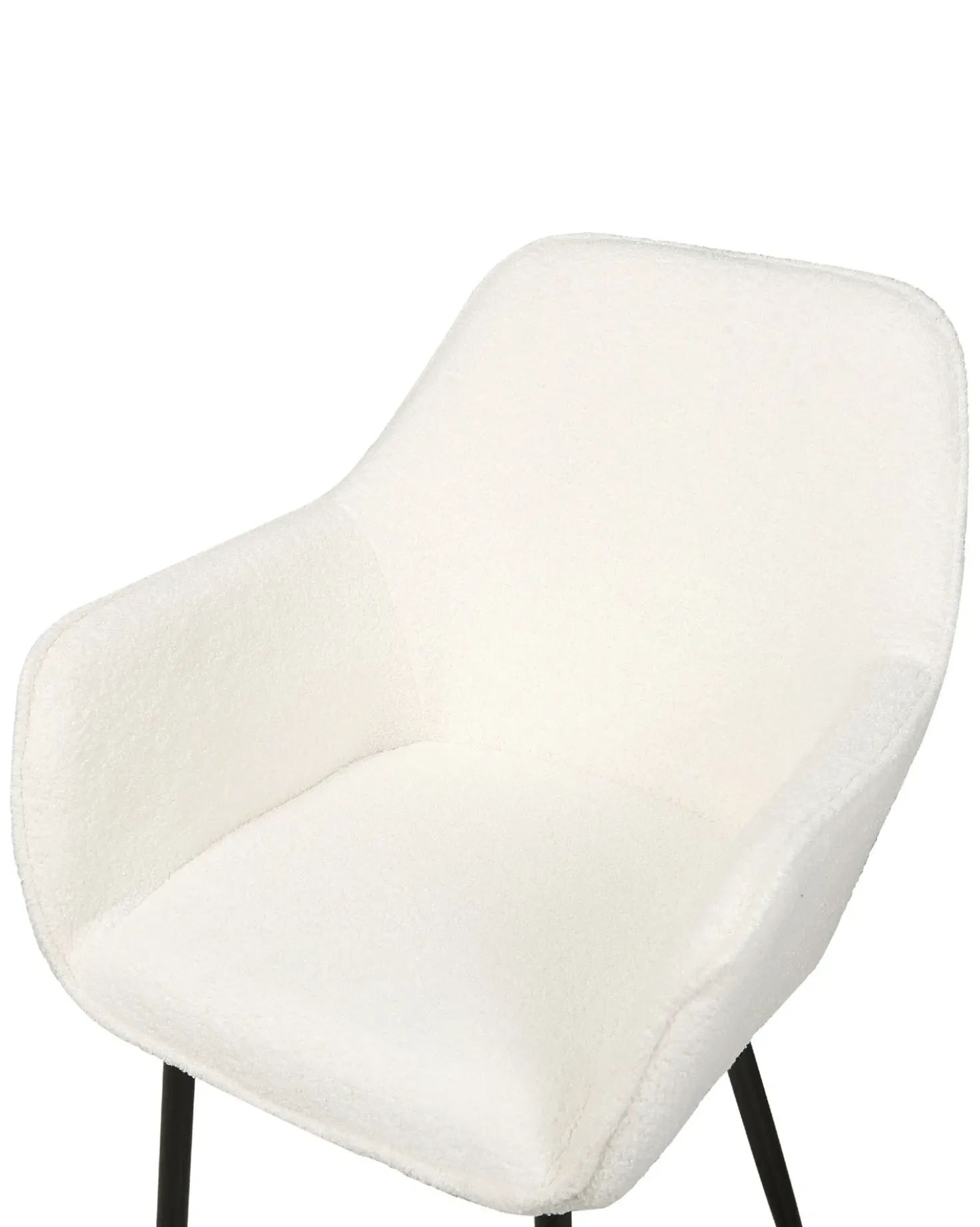 Set di 2 sedie da pranzo ALDEN II Bouclé Bianco