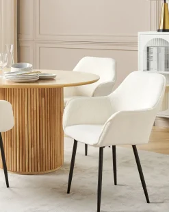 Set di 2 sedie da pranzo ALDEN II Bouclé Bianco