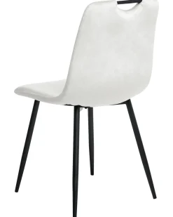 Set di 4 sedie da pranzo ARGYLE Velluto Bianco sporco