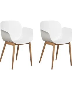Set di 2 sedie da pranzo ABILENE Bianco