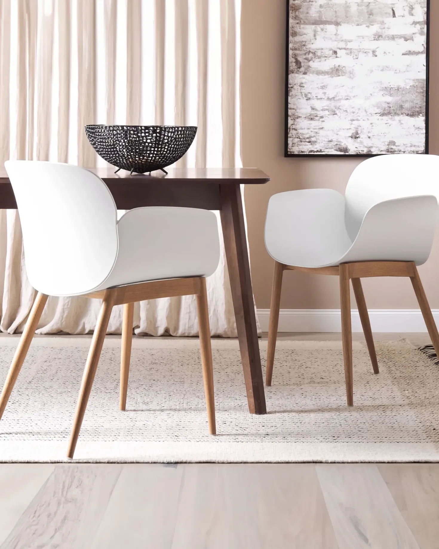 Set di 2 sedie da pranzo ABILENE Bianco