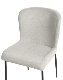 Set di 2 sedie da pranzo ADA Tessuto Grigio chiaro