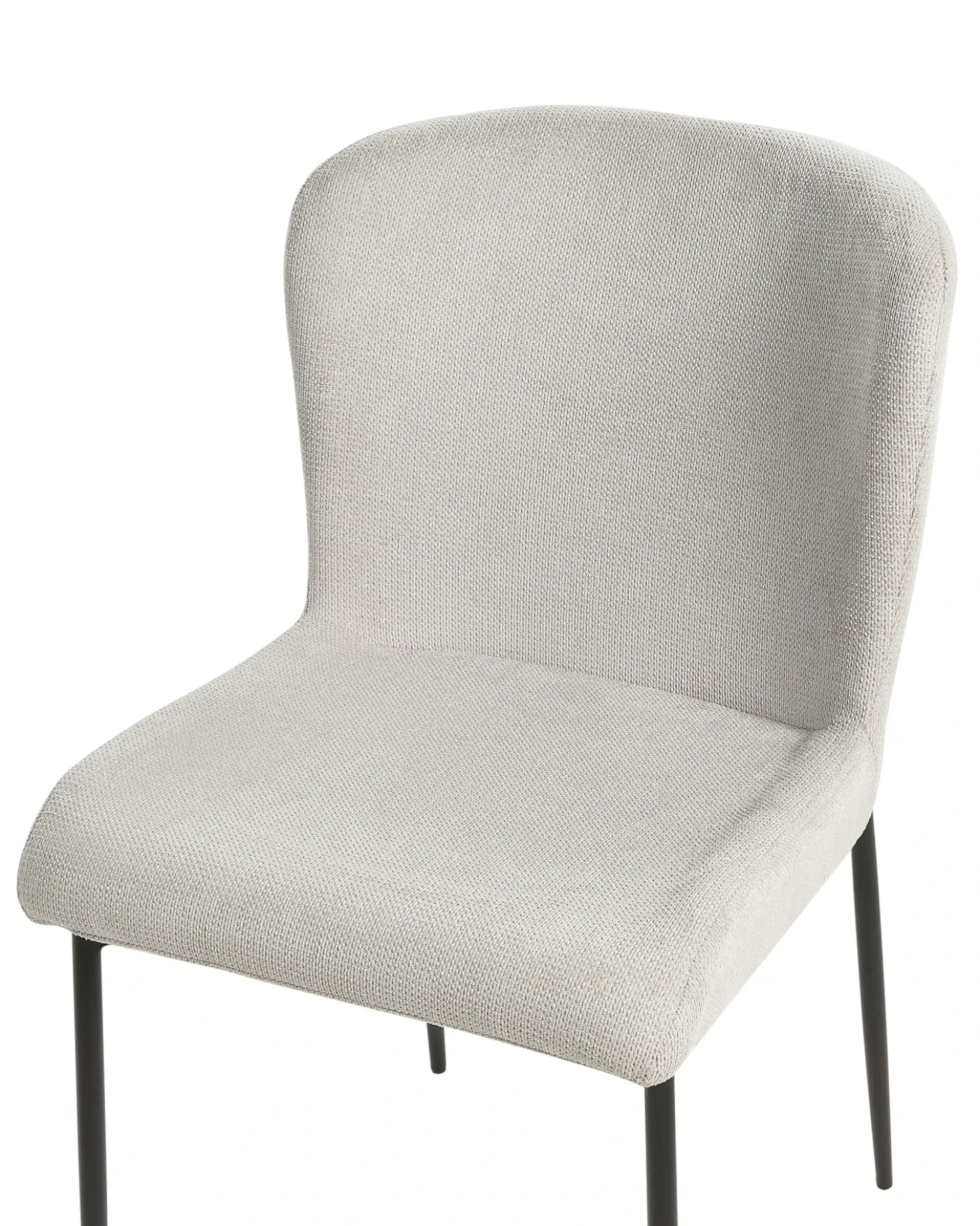 Set di 2 sedie da pranzo ADA Tessuto Grigio chiaro