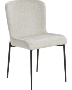 Set di 2 sedie da pranzo ADA Tessuto Grigio chiaro