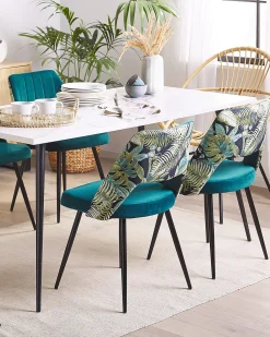 Set di 2 sedie da pranzo ANSLEY Velluto Blu oltremare