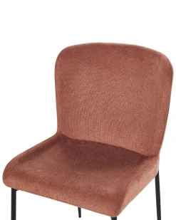 Set di 2 sedie da pranzo ADA Tessuto Marrone