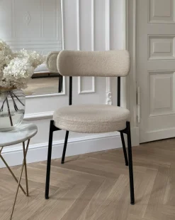 Set di 2 sedie da pranzo ALLISON Bouclé Beige chiaro