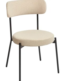Set di 2 sedie da pranzo ALLISON Bouclé Beige chiaro