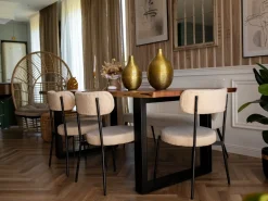 Set di 2 sedie da pranzo ALLISON Bouclé Beige chiaro