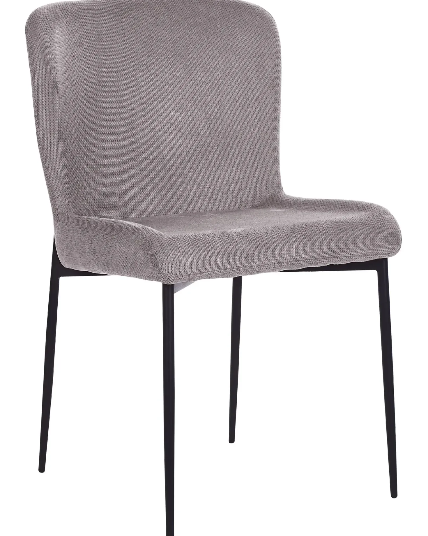 Set di 2 sedie da pranzo ADA Tessuto Grigio scuro
