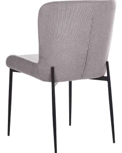 Set di 2 sedie da pranzo ADA Tessuto Grigio scuro