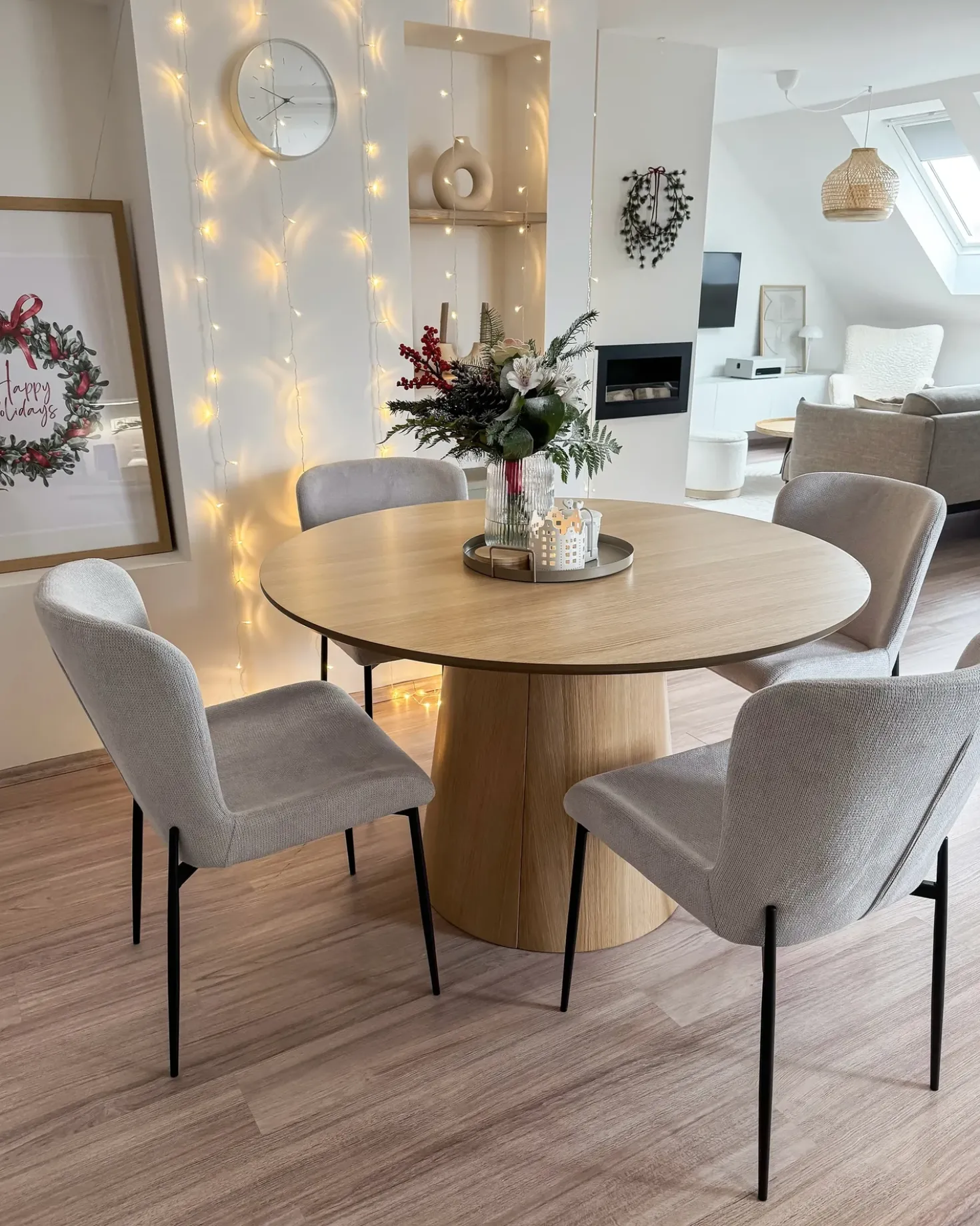 Set di 2 sedie da pranzo ADA Tessuto Grigio scuro