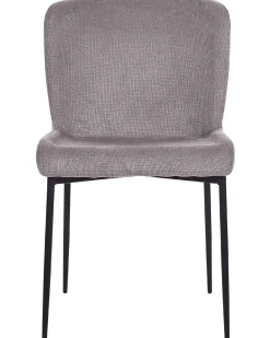 Set di 2 sedie da pranzo ADA Tessuto Grigio scuro