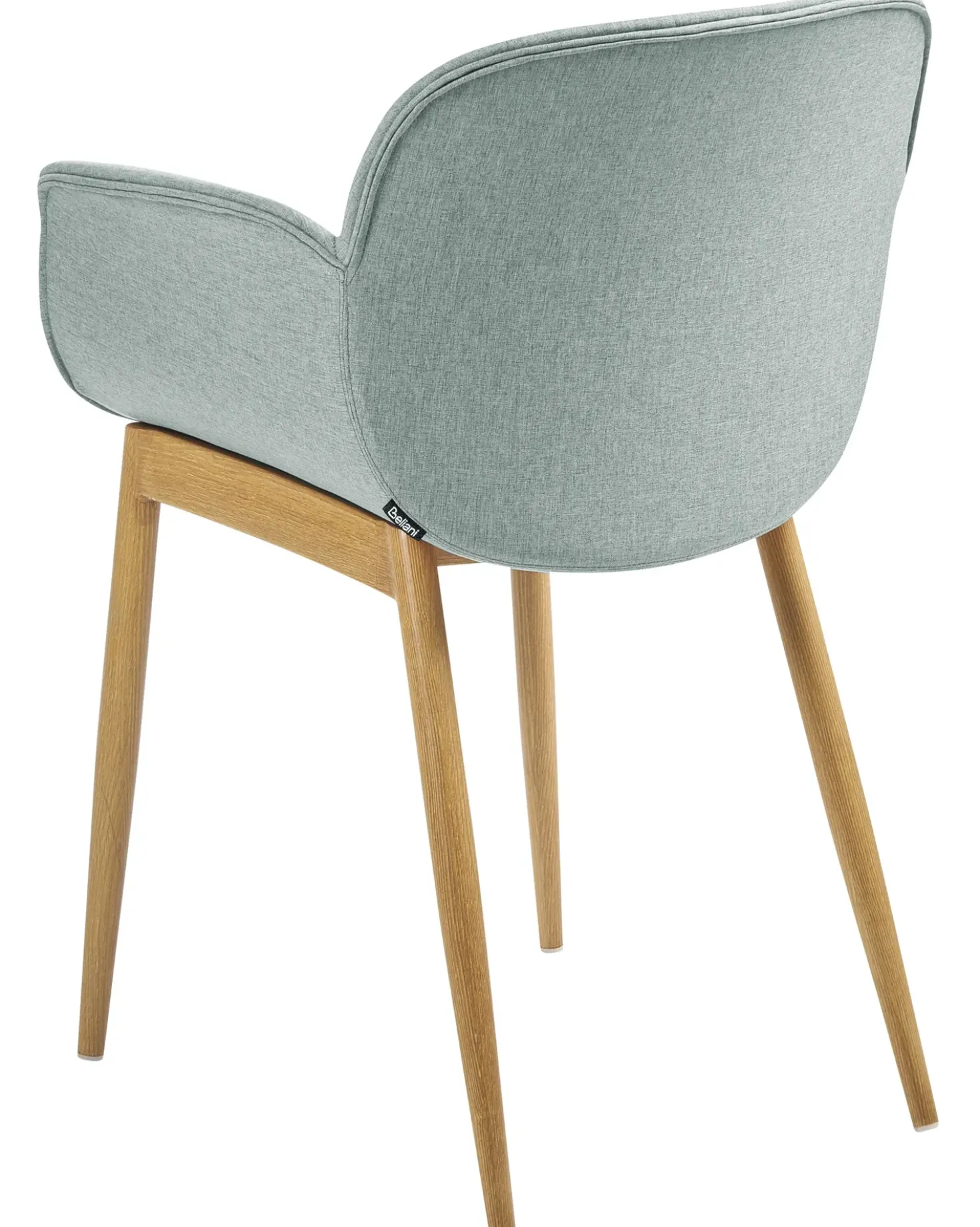 Set di 2 sedie da pranzo ALICE Tessuto Verde menta