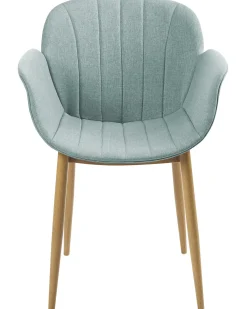 Set di 2 sedie da pranzo ALICE Tessuto Verde menta