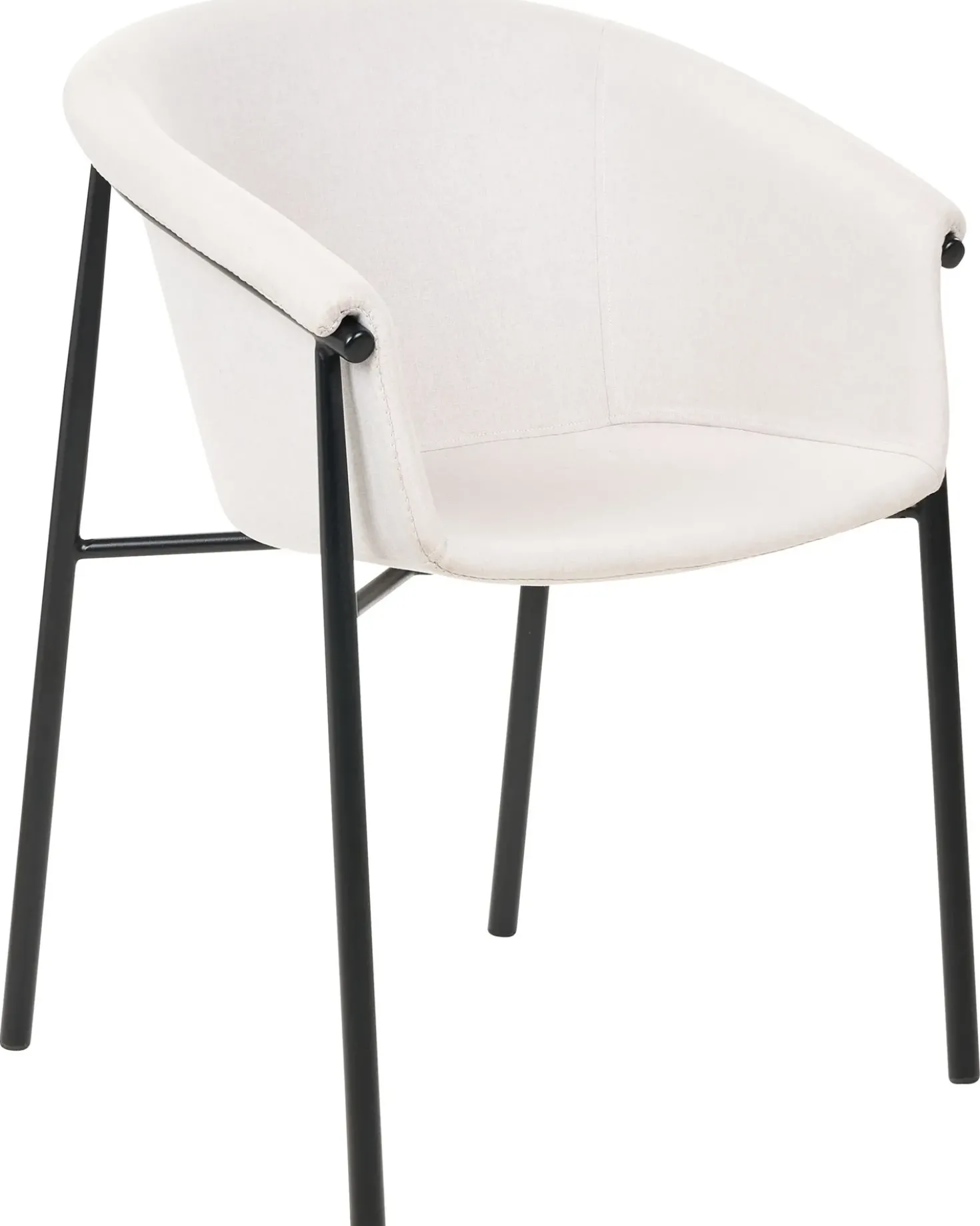 Set di 2 sedie da pranzo AMES Tessuto Beige chiaro
