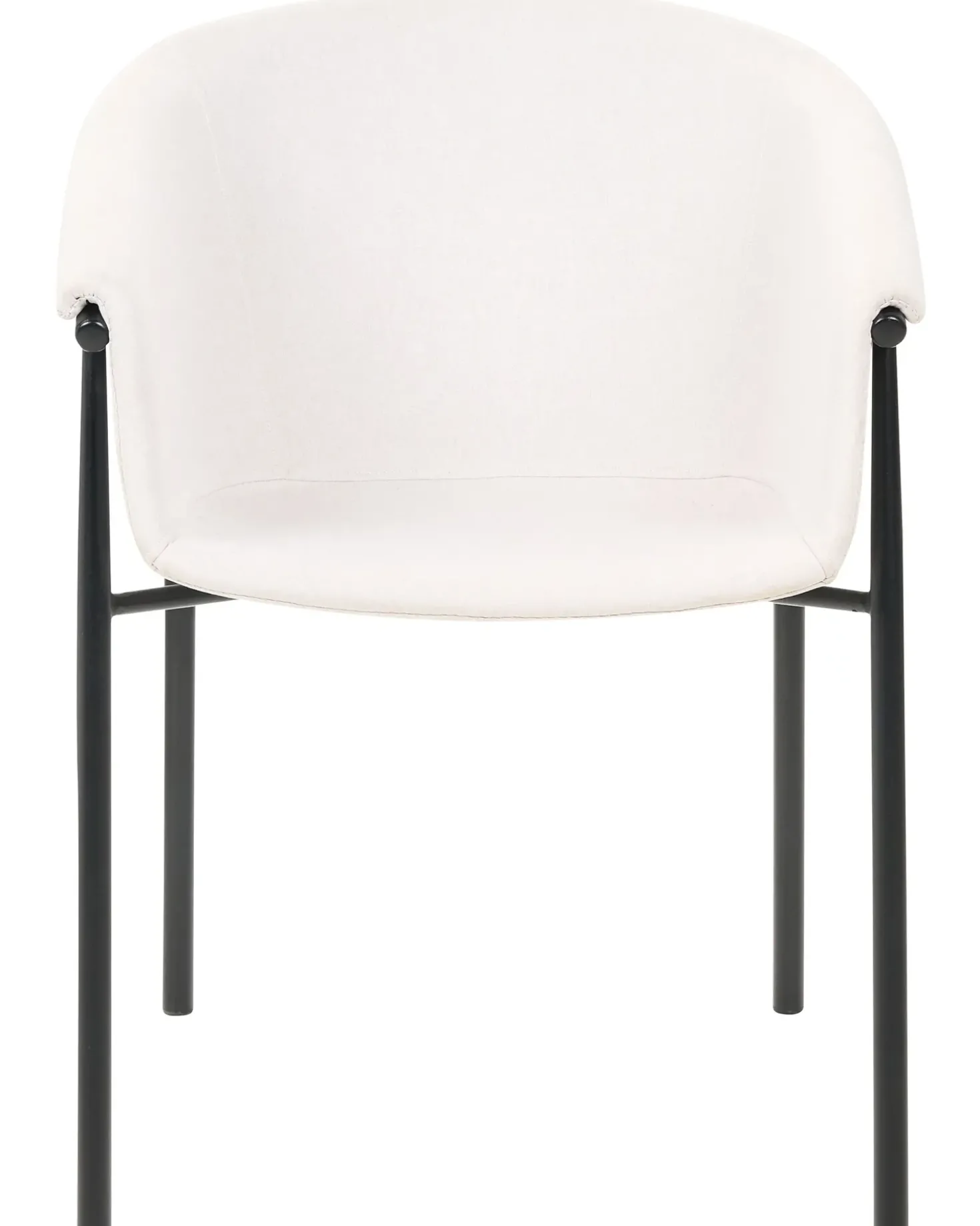 Set di 2 sedie da pranzo AMES Tessuto Beige chiaro