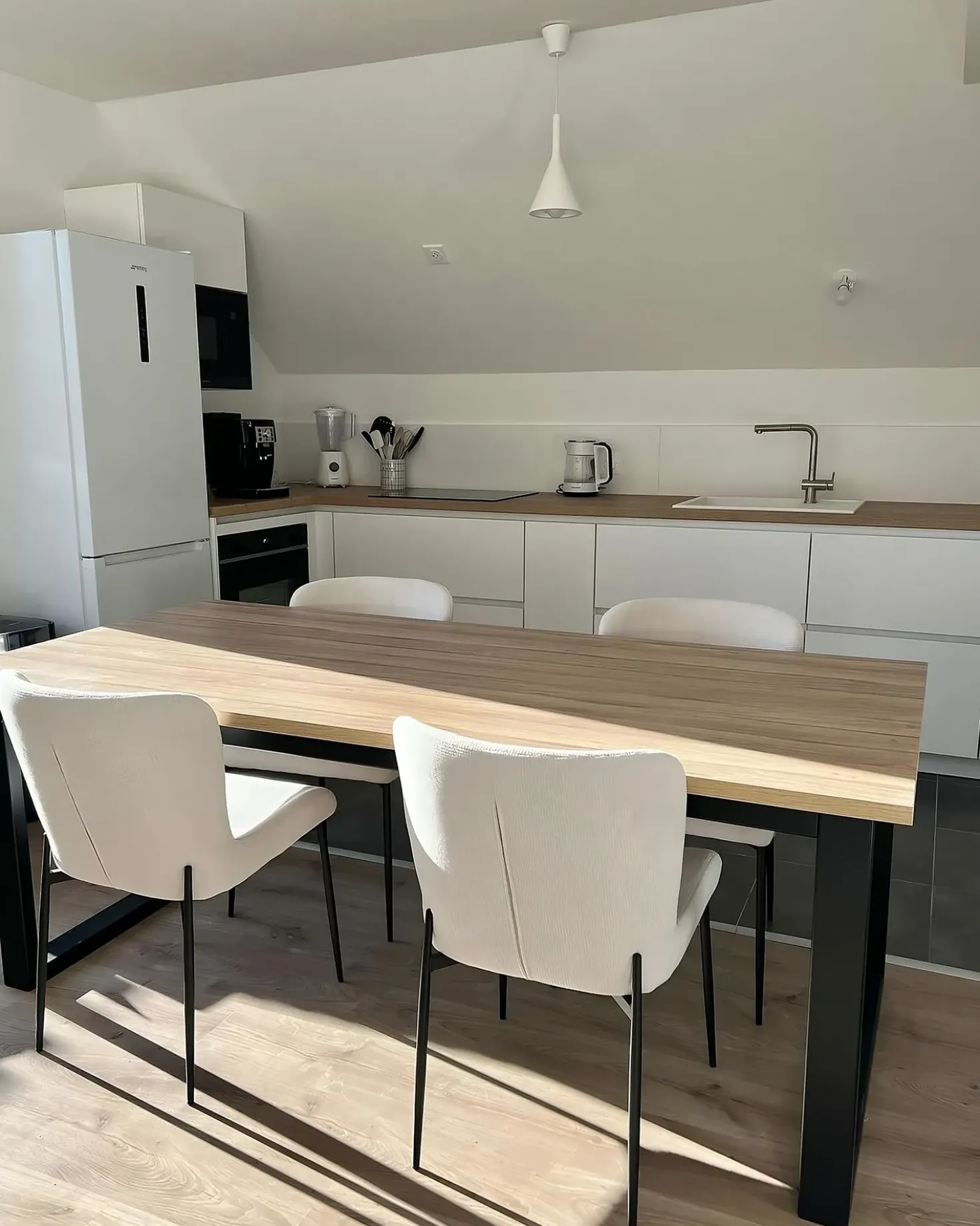 Set di 2 sedie da pranzo ADA Tessuto Bianco sporco