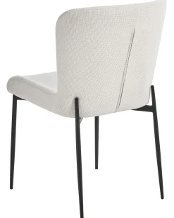 Set di 2 sedie da pranzo ADA Tessuto Bianco sporco