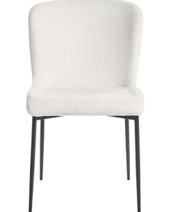 Set di 2 sedie da pranzo ADA Tessuto Bianco sporco