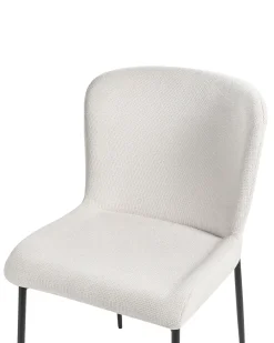 Set di 2 sedie da pranzo ADA Tessuto Bianco sporco