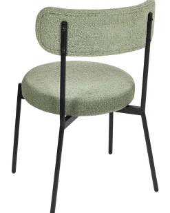 Set di 2 sedie da pranzo ALLISON Bouclé Verde chiaro