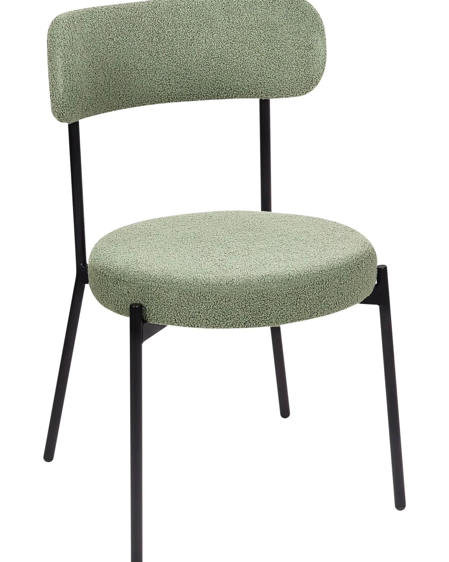 Set di 2 sedie da pranzo ALLISON Bouclé Verde chiaro
