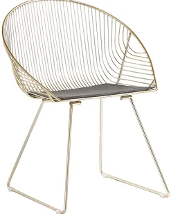 Set di 2 sedie da pranzo AURORA Metallo Oro