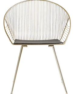 Set di 2 sedie da pranzo AURORA Metallo Oro