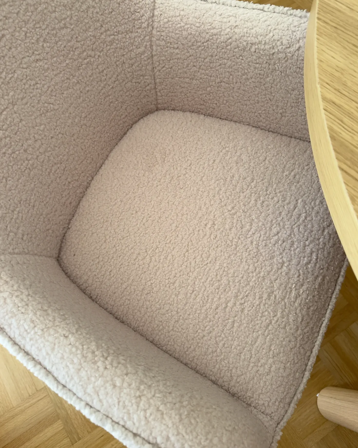 Set di 2 sedie da pranzo ALDEN Bouclé Beige chiaro